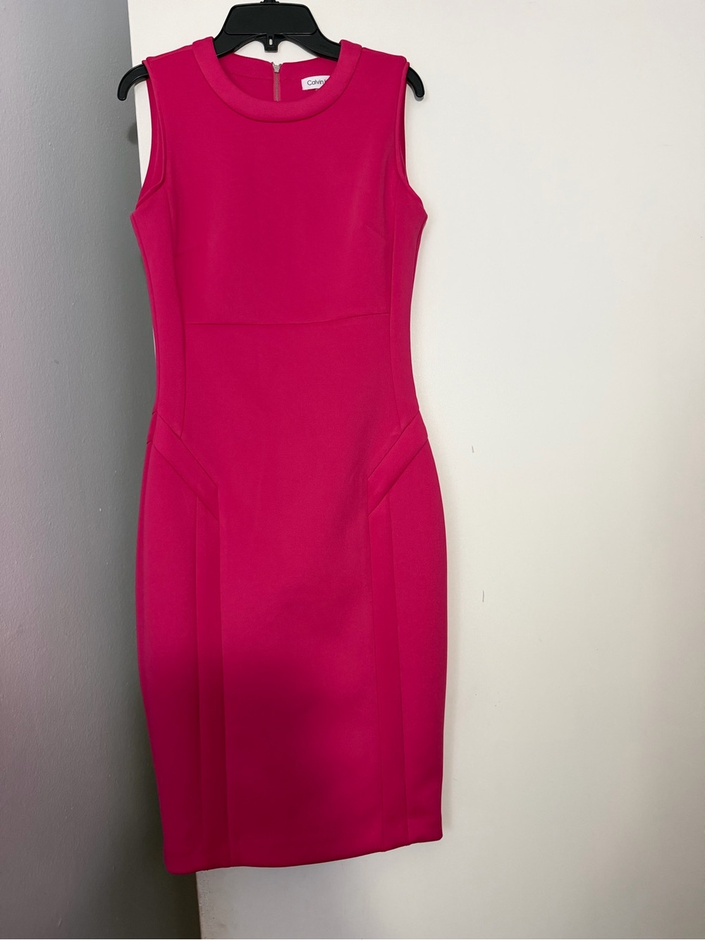 Calvin Klein Vibrant Pink Sleeveless Sheath Dress